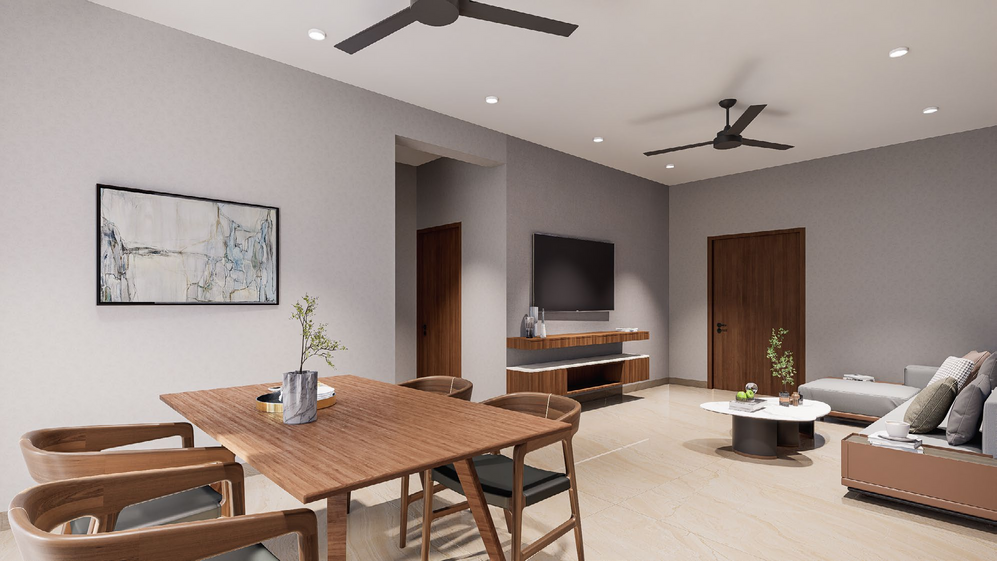 Open Living Space — Porous Greenway Boutique 3 BHK