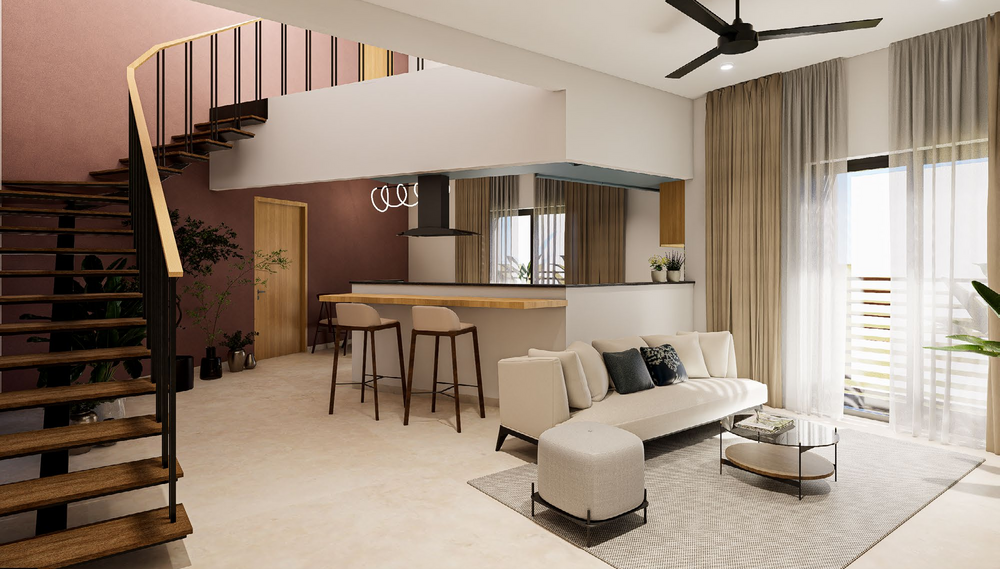 Luxury Living Area — Porous Greenway Apartments Alwarpet